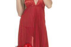 كوليكشن لقمصان النوم بالأحمرر3