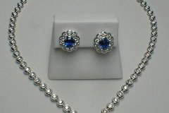 Sapphire Necklace Set