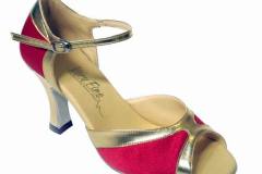 6024 Red Satin & Gold Trim